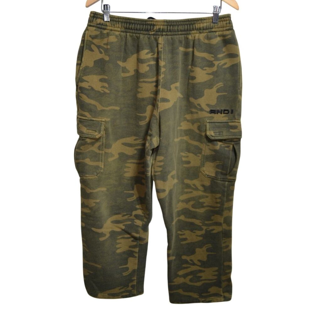 AND1 Men's Camo Cargo Sweatpants Size XL